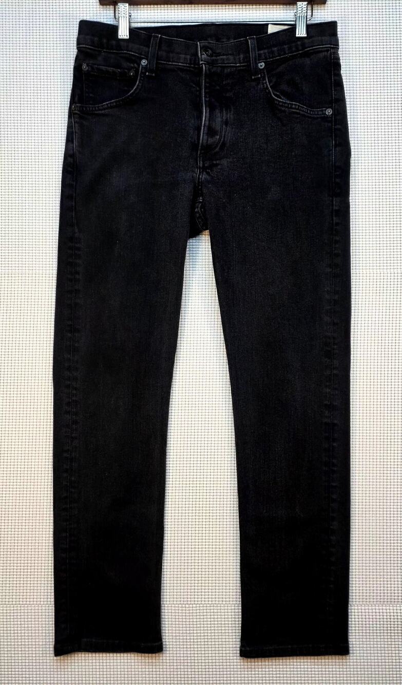 Rag & Bone New York Fit 2 Slim‎ Black Jeans Men's 32 Button Fly Denim Wash
